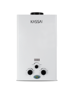 Calentador de agua KASSAI con un flujo 6 Lpm.  1 servicio.  Gas natural (GN)