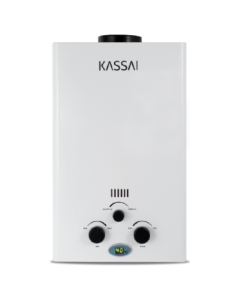 Calentador de agua KASSAI flujo de 10 lpm, 1.5 servicios. Gas propano (LP)