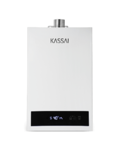 Calentador de agua KASSAI con un flujo 12 lpm,  2 servicios. Gas natural (GN)