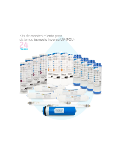 Kit de mantenimiento para ósmosis inversa PURIKOR 24 meses 400GPD con UV 
