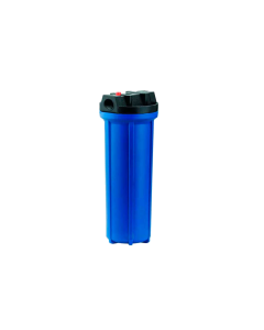 Portafiltro para cartuchos PURIKOR de 2.5 X 10". Flujo de 6 gpm. Azul. Conexión: 3/4" 