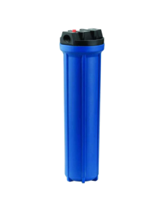 Portafiltro para cartuchos PURIKOR de 2.5" X 20".  Flujo 6 gpm. Azul con Conexión: 3/4"