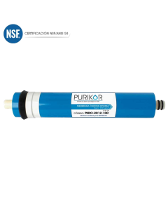 Membrana para ósmosis inversa PURIKOR flujo permeado 100 GPD Residencial/Comercial