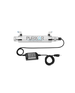 Sistema de desinfección con luz UV PURIKOR. Lampara alarma auditiva y visual, conexión 1/4" (Tubing) 