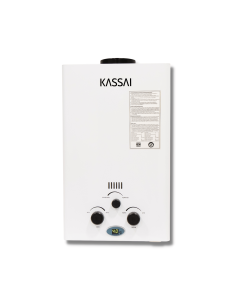 Calentador de agua Kassai de gas propano. 6 Lpm. 1 servicio