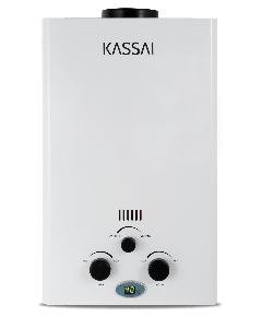 Calentador de agua KASSAI flujo de 10 lpm, 1.5 servicios. Gas propano (LP)