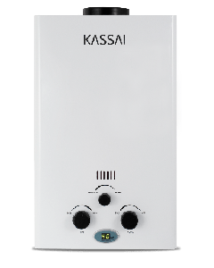 Calentador de agua KASSAI con flujo 8 lpm, 1 servicio. Gas natural (GN) 