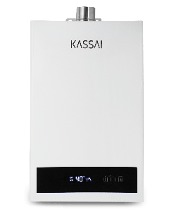 Calentador de agua KASSAI un flujo de 12 lpm, 2 servicios. Gas propano (LP)
